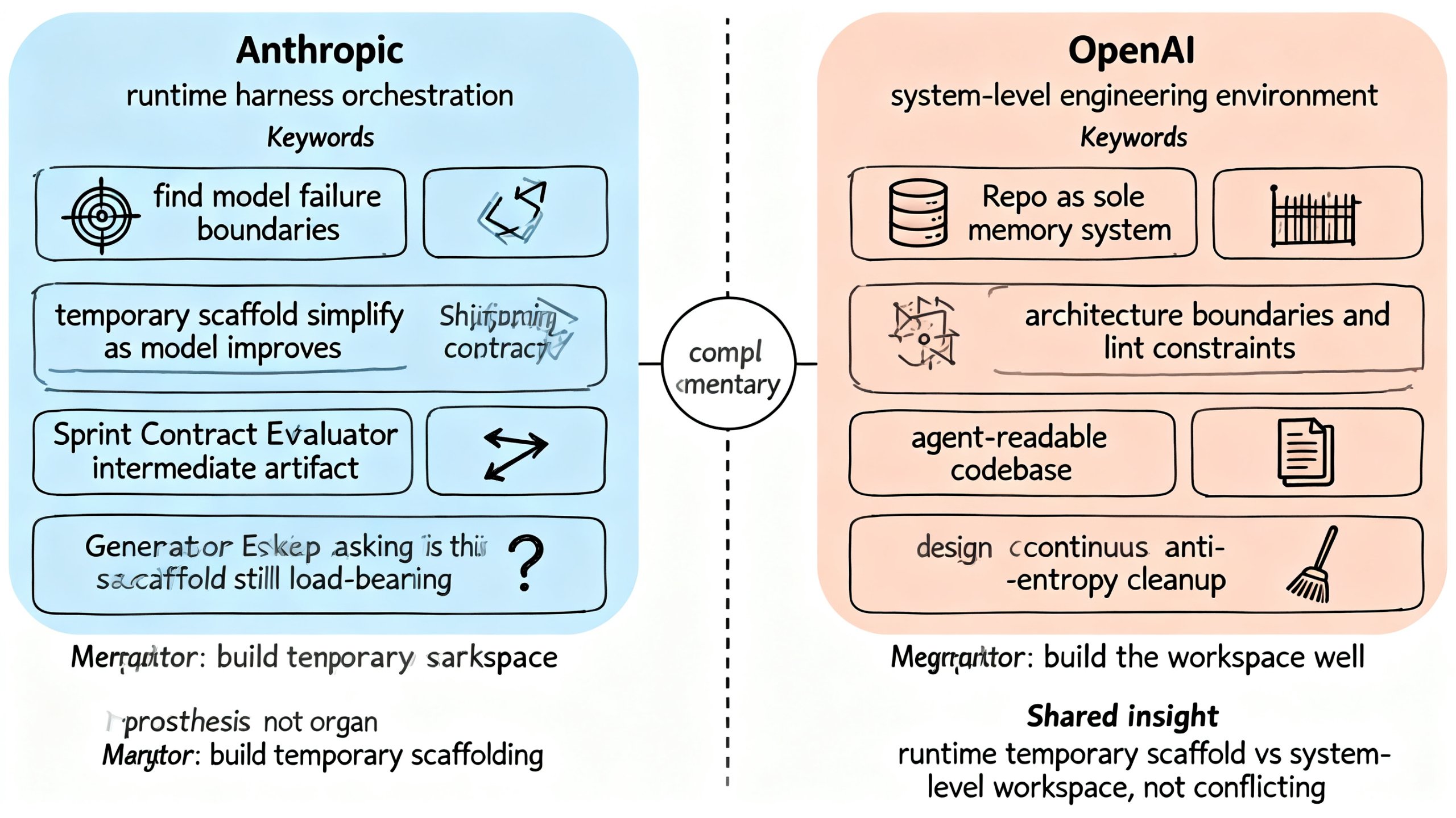 Anthropic vs OpenAI Harness 设计哲学对比